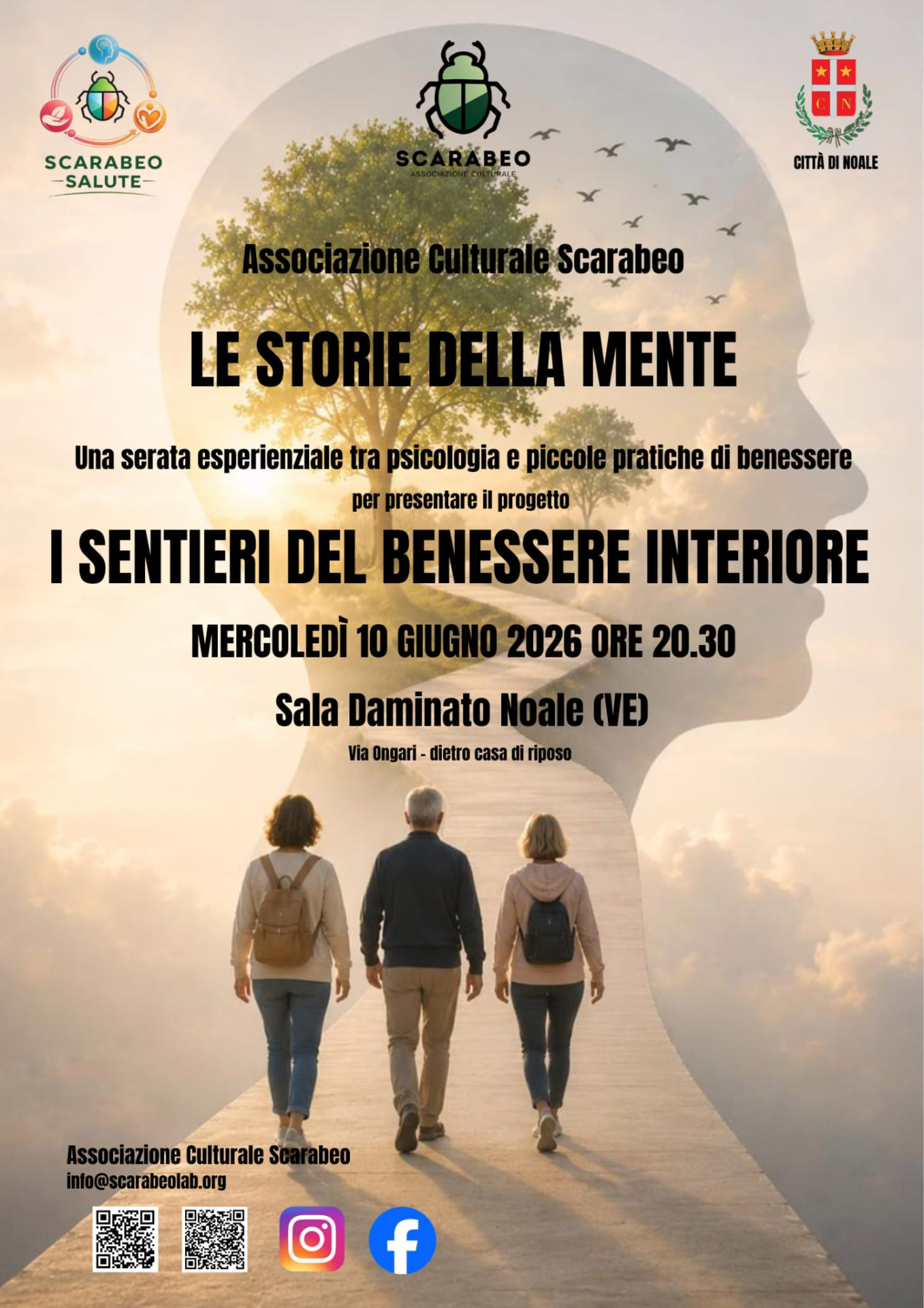 Locandina del percorso I Sentieri del Benessere Interiore, promossa da Associazione Culturale Scarabeo.